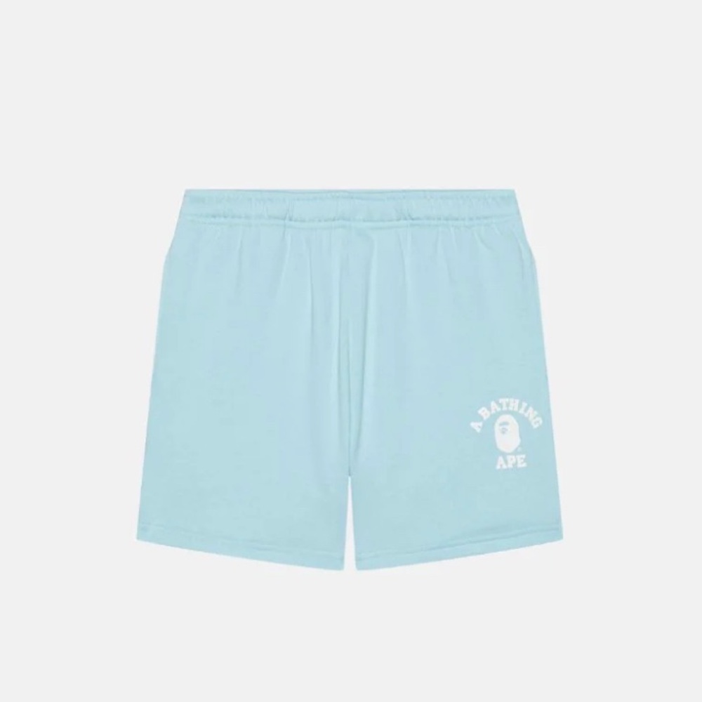 A Bathing Ape BAPE Womens College Sweat Shorts SAX
